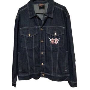 South Pole Men’s Metal Thunder 100% Denim Jacket Size Large NWT Southpole Jeans